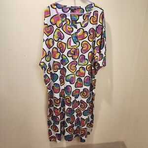 JUST LOVE Hearts printed comfy day dress camisole plus size 3X NWT